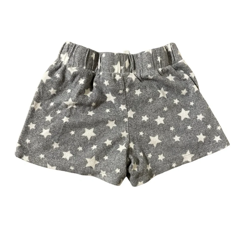 BCBG girls gray white star lounge shorts pajama bottoms